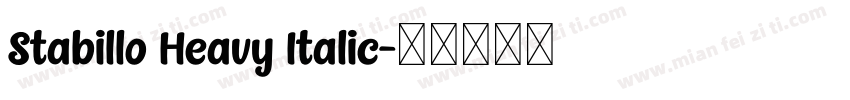 Stabillo Heavy Italic字体转换